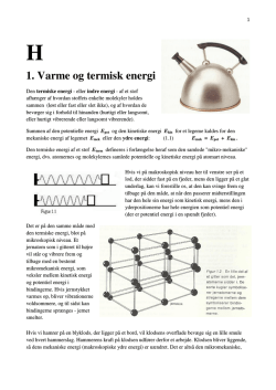 H 1. Varme og termisk energi