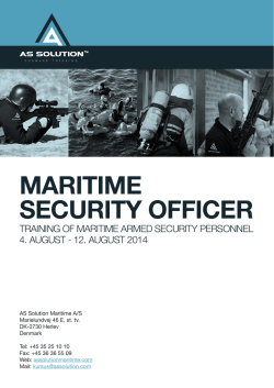 MARITIME SECURITY OFFICER