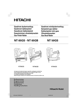 NT 65GS • NT 65GB NT 50GS - Hitachi Power Tools Norway AS