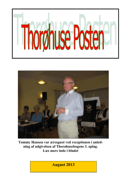 Thorøhuse posten August 2013