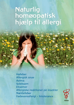 hæftet Naturlig homøopatisk hjælp til Allergi