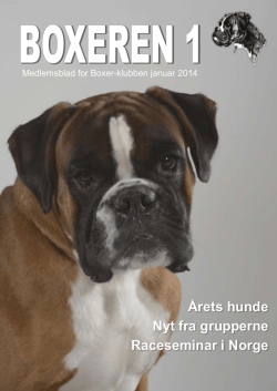 Årets hunde Nyt fra grupperne Raceseminar i Norge