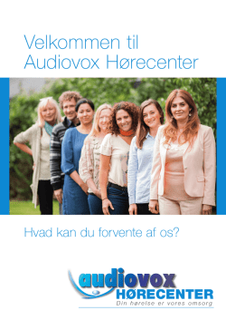 Velkommen til Audiovox Hørecenter
