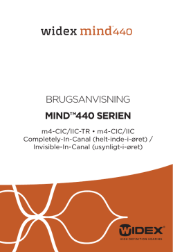 BRUGSANVISNING MIND™440 SERIEN