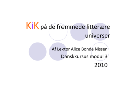 KiKpå de fremmede litterære iunverser 2010