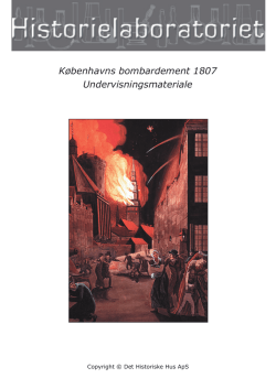 Københavns bombardement 1807 Undervisningsmateriale