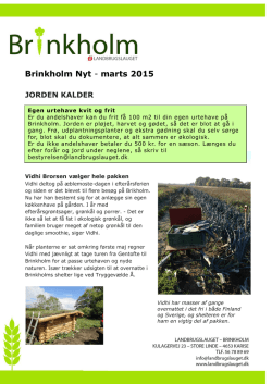 Brinkholm- nyt uge 21-2014