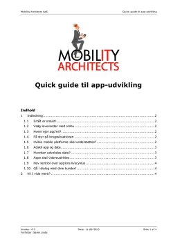 Quick guide til app-udvikling