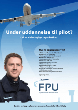 Under uddannelse til pilot? - Flyvebranchens Personale Union