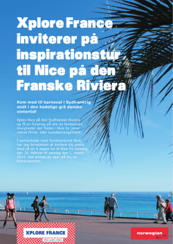 Xplore France inviterer på inspirationstur til Nice på den