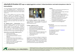 Adserballe & Knudsen A/S søger en dygtig byggeleder