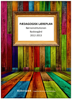 Vores pædagogiske læreplan (pdf - nyt vindue)