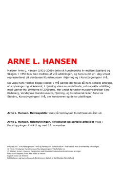 ARNE L. HANSEN - Vendsyssel Kunstmuseum