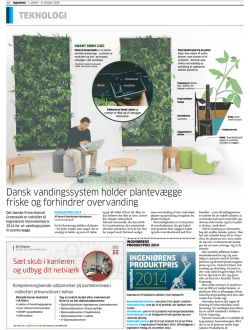 Dansk vandingssystem holder plantevægge friske og forhindrer