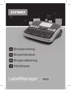 LabelManager 360D User Guide