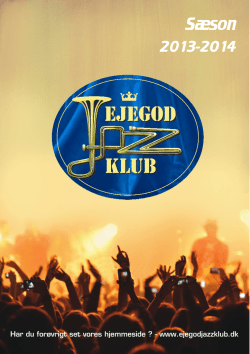 Sæson 2013-2014 - Ejegod jazzklub