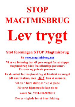 STOP MAGTMISBRUG - magtmisbrug.net