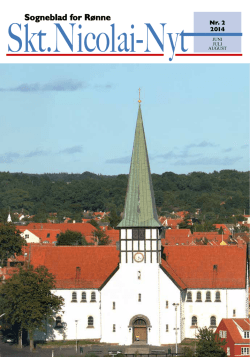 Sogneblad for Rønne - Sct. Nicolai Kirke
