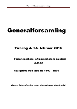 Generalforsamling_2015 - Vipperød Antenneforening