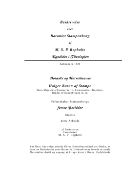 Beskrivelse over Baroniet Stampenborg