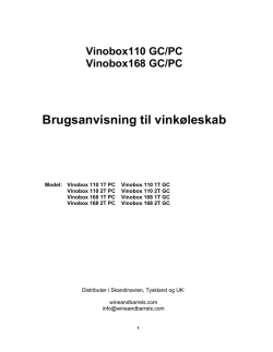 Manual på Vinobox (X-serie) 110-168 vinkøleskab