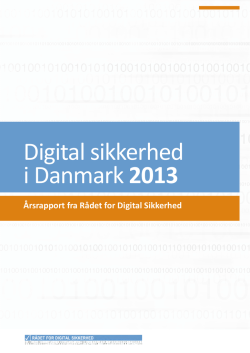 Digital sikkerhed i Danmark 2013