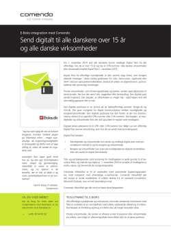 Send digitalt til alle danskere over 15 år og alle danske virksomheder