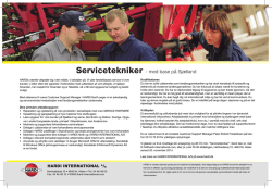 Servicetekniker - med base på Sjælland