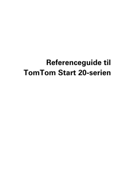Referenceguide til TomTom Start 20