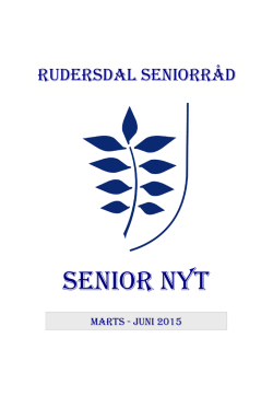 Senior Nyt no. 1 2015 til hjemmeside