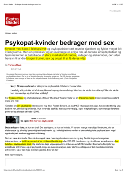 Ekstra Bladet - Psykopat-kvinder bedrager med sex