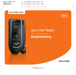 Accu‑Chek® Mobile Brugsanvisning - accu