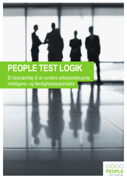 Klik her for mere information om People Test Logik – PTL.