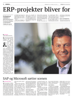 SAP og Microsoft sætter scenen