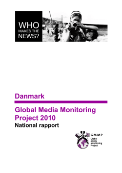 Danmark Global Media Monitoring Project 2010