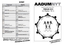 Næste Aadum Nyt udkommer i uge 9. Sidste frist for