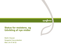 Risiko for udvikling af resistens mod glyphosat