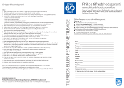 Produkter, der er omfattet af Philips tilfredshedsgaranti