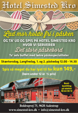 Påskebuffet - Hotel Simested Kro