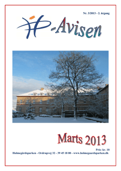 Marts 2013 - Holmegaardsparken.dk