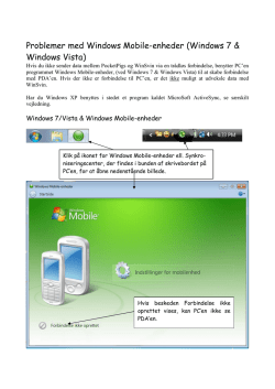 Problemer med Windows Mobile-enheder (Windows 7 & Windows
