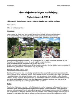 Nyhedsbrev-4-2014 - Grundejerforeningen Hyldebjerg Hvalsø