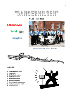Nr. 19 - april 2012 - Københavns Politi Sangkor