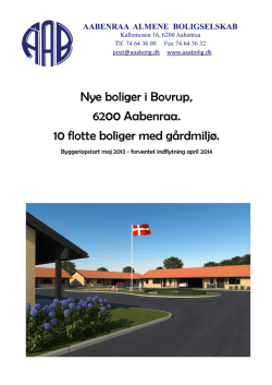 Nye boliger i Bovrup, 6200 Aabenraa. 10 flotte boliger med gårdmiljø.