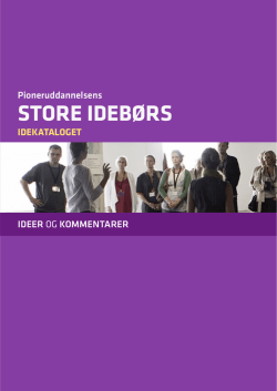 STORE IDEBØRS - Pionerprisen