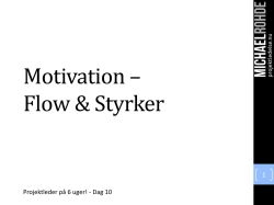 Motivation – Flow & Styrker - 6