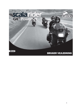 Cardo Scala Rider G4 dansk manual