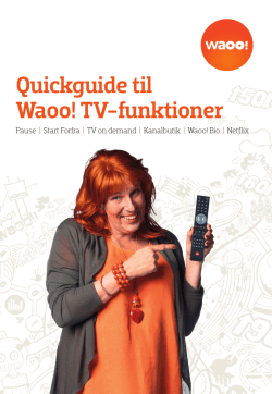 Quickguide til Waoo! TV-funktioner