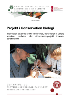 Projekt i Conservation biologi - Center for Macroecology, Evolution