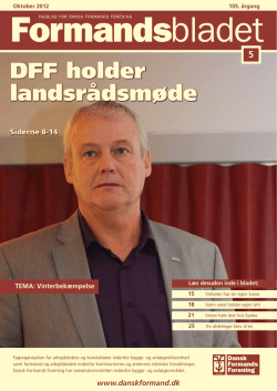 DFF holder landsrådsmøde - Dansk Formands Forening